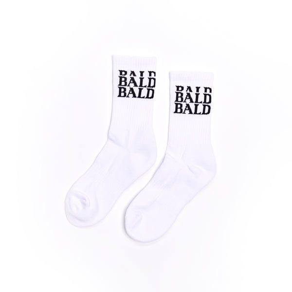 Bald. Triple Logo White Sock